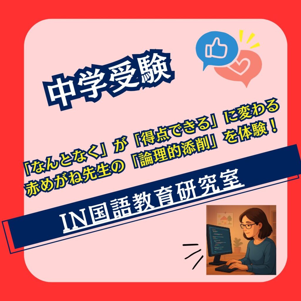 「なんとなく」が「得点できる」に変わる 赤めがね先生の「論理的添削」を体験！