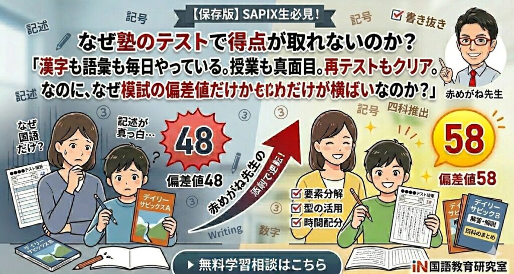 なぜ塾のテストで得点が取れないのか？国語の成績が伸び悩む子に共通する「3つの特徴」と、親ができる処方箋