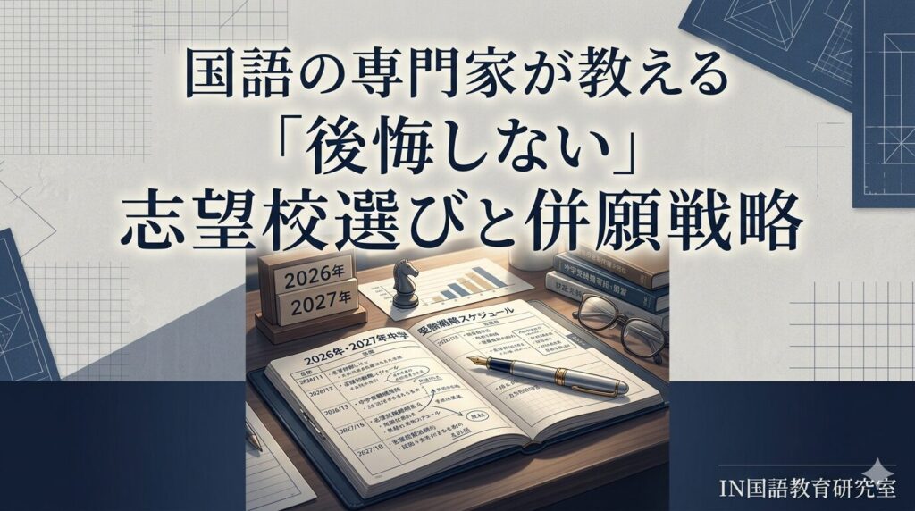国語の専門家が教える併願パターン