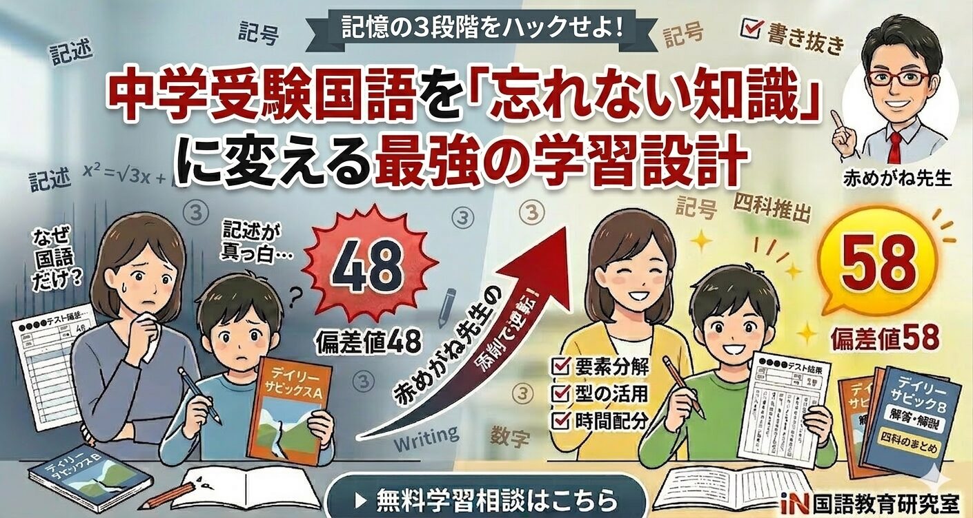 最上段のコピーを「記憶の3段階をハックせよ！」