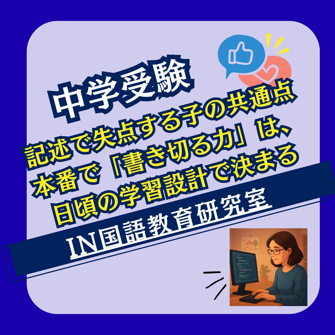 記述で失点する子の共通点：本番で「書き切る力」は、日頃の学習設計で決まる