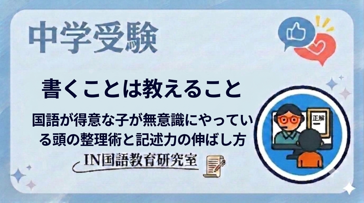 書くことは教えること——国語が得意な子が無意識にやっている「頭の整理術」と記述力の伸ばし方